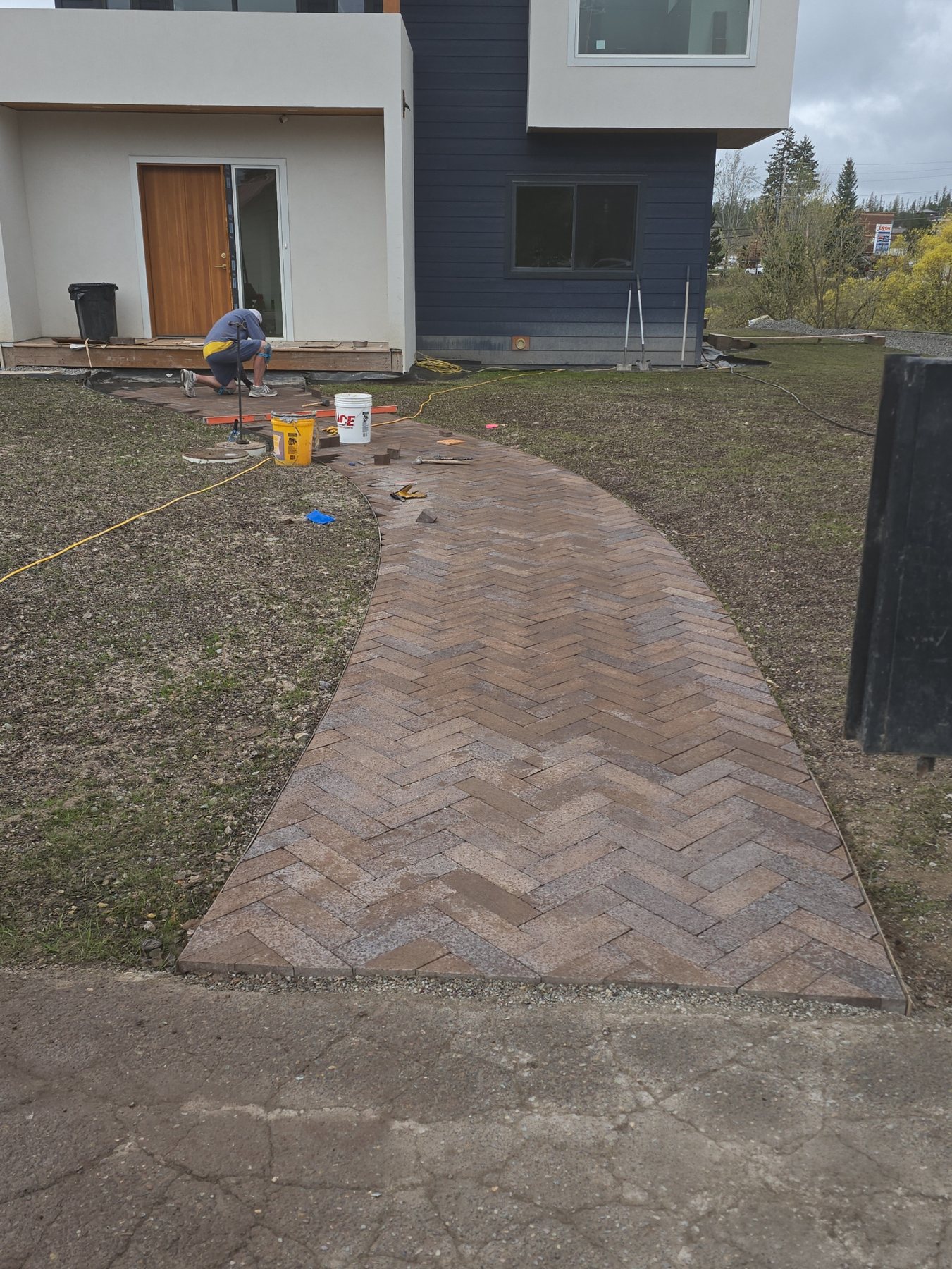 Completed paver walkway project
